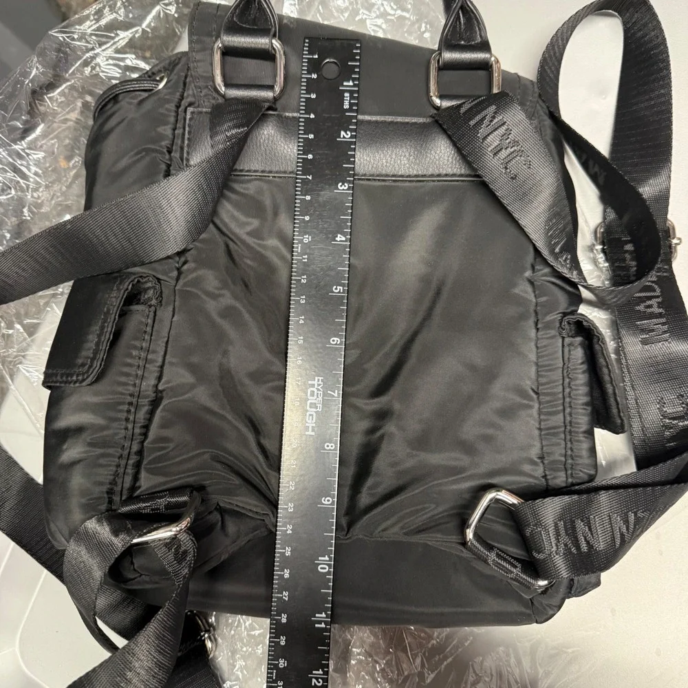 MADDEN NYC‎ Black Nylon Backpack bag handbag purse quilted